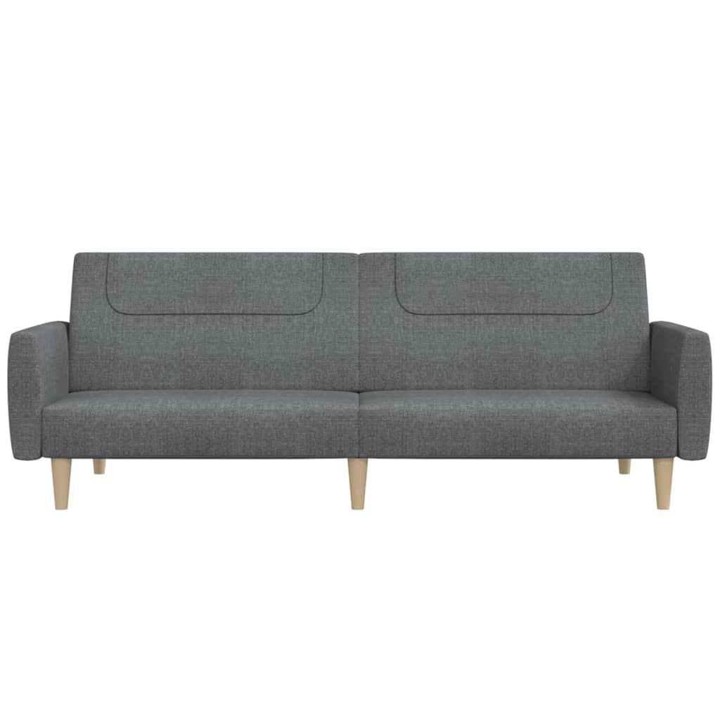 Vidaxl 2-Seater Foldable Sofa, Light Gray, Upholstered In Fabric