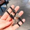Super Glitzerndes Herz Kleeblatt Haarspange - Einfacher Stil Haargummi Stirnband für Damen