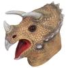 Halloween Jurassic Dinosaur Mask Simulated Triceratops Mask Headgear Dinosaur Stage Props and Decorations