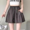 2025 Sweet Korean High-Waisted Quick-Dry Ruffle Pants with Pockets
