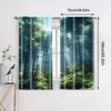 2pc    Curtain forest scenic Versatile Durable Polyester  Without Electricity Festive Wall Decor Perfect for Holiday Decorations