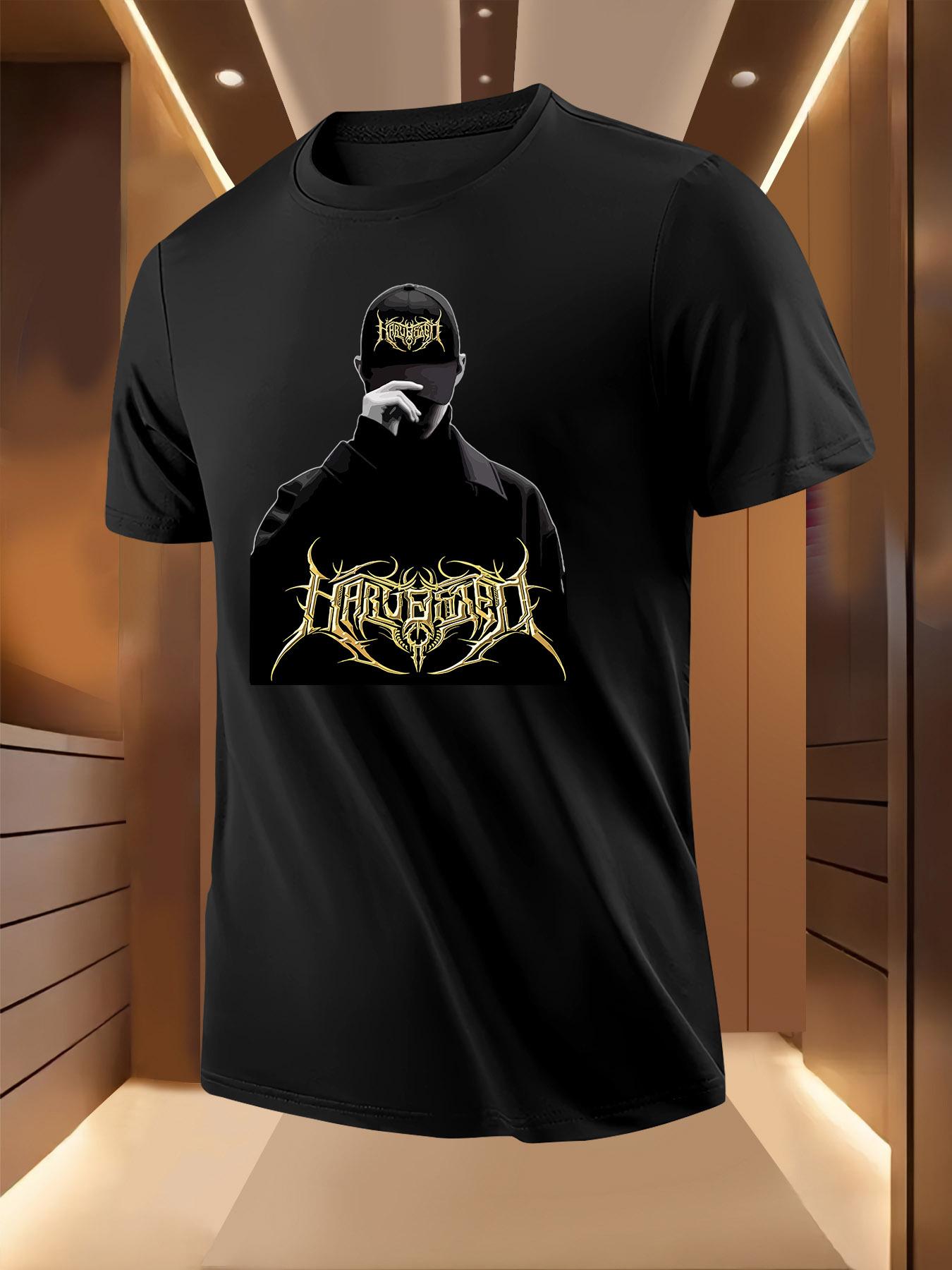 Graphic Tshirt - Lightweight Summer Tee with Bold Hooded ... L