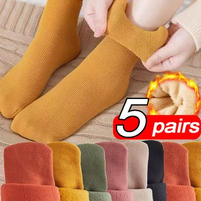 Women's Thicken Thermal Socks Snow Stocking Winter Warm Cashmere Socks Velvet Wool Self-Heating Boot Home Sleeping Socks