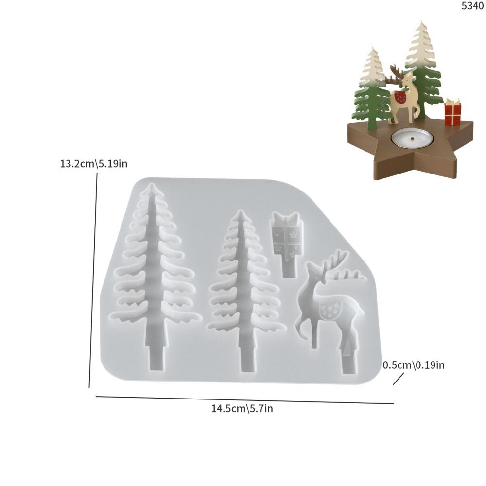 

Star Resin Mould Festive Christmas Candle Holder Mold Elk Resin Mold Shiny Santa Claus Silicone Mold For Plaster Crafts Resin