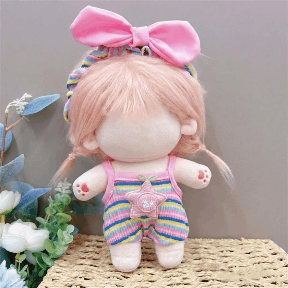 Lolita Dienstmädchen-Outfit Miniaturkleid Anzug 20CM Puppe Kopfschmuck Kleiderset Baumwoll-Plüschpuppe