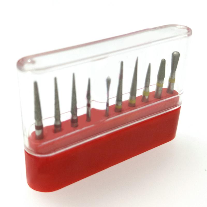 10PCS Dental Diamond FG vysokorychlostní frézovací vrtáky pro leštění a vyhlazování