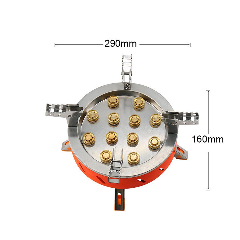 zyzy 12Core Camping Stove 21800W HighPower Gases Burner Stove Backpacking Stove Windproof with
