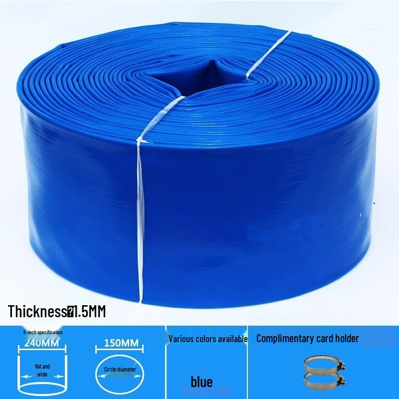 Yun Duo 4-inch Blue Heavy-Duty Agricultural Water Hose