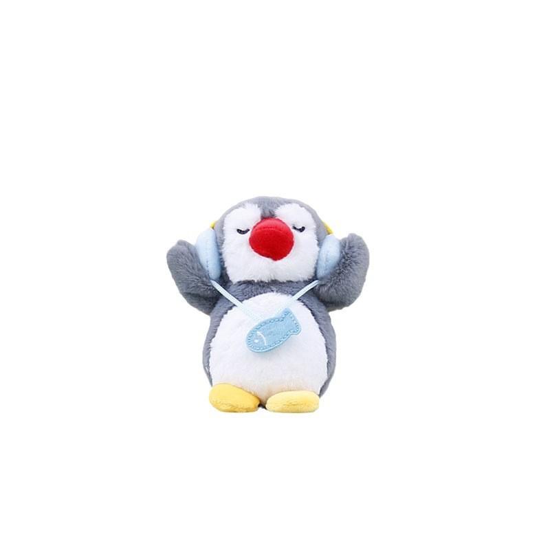 Adorable Plush Penguin Keychain Cute Cartoon Headphone Holder Fluffy Doll Accessory