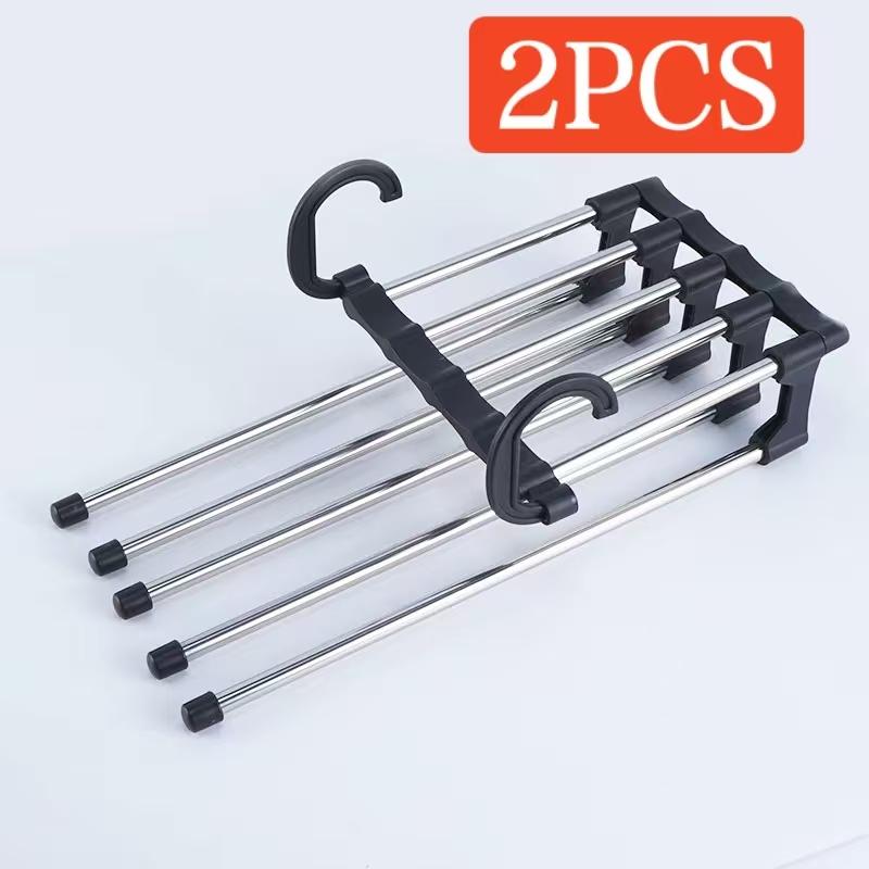 1PC Telescopic Folding Pants Rack, Multi-layer Pants Rack, Pants Hanger, Household Magic Pants Clip, Wardrobe Storage