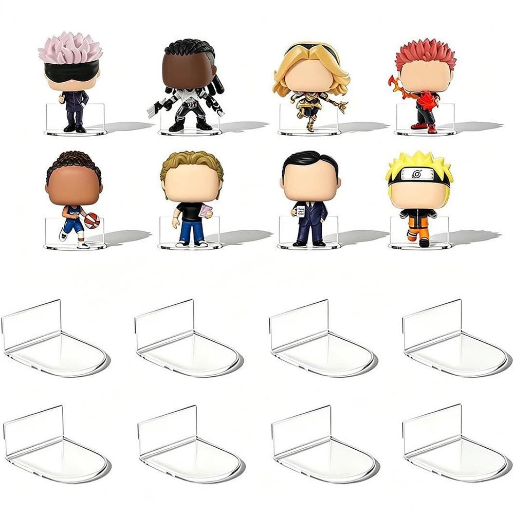 8pcs Small Acrylic Display Shelves for Action & Vinyl Figures