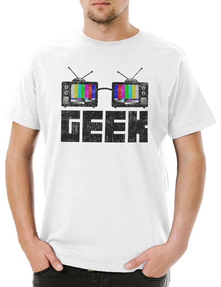 Geek TV Glasses Men's T-Shirt Nerd Television Test Picture Test Television Picture