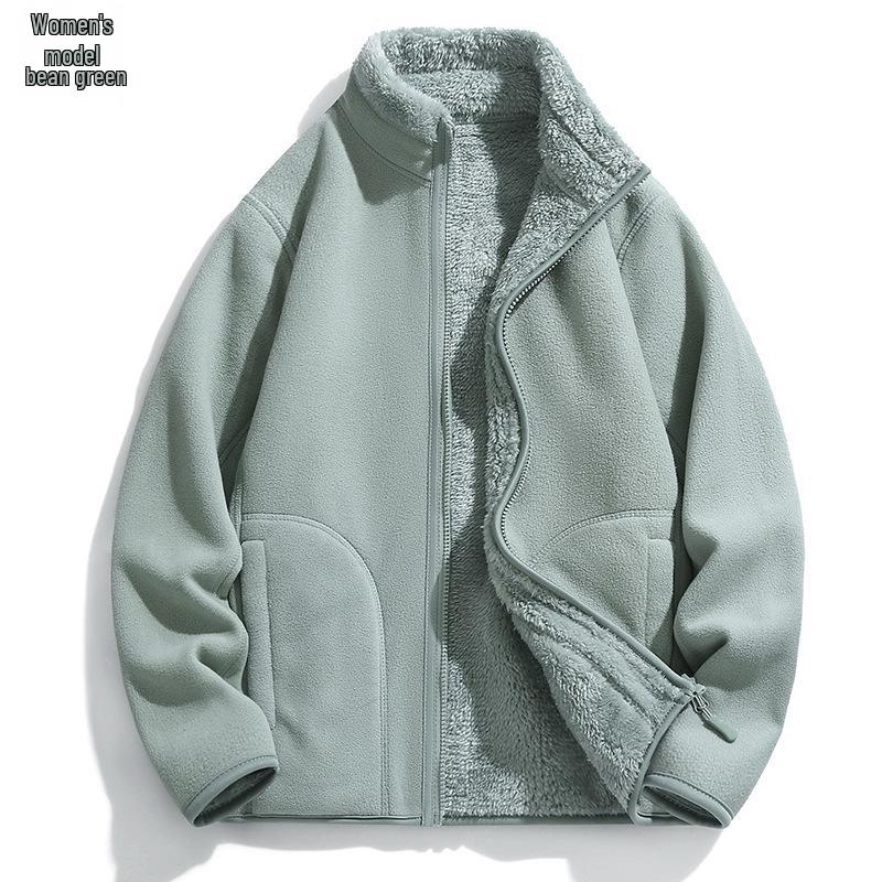 Ollie Double-Sided Polar Fleece Couple Jacket - Soft, Warm, Trendy Winter Coat