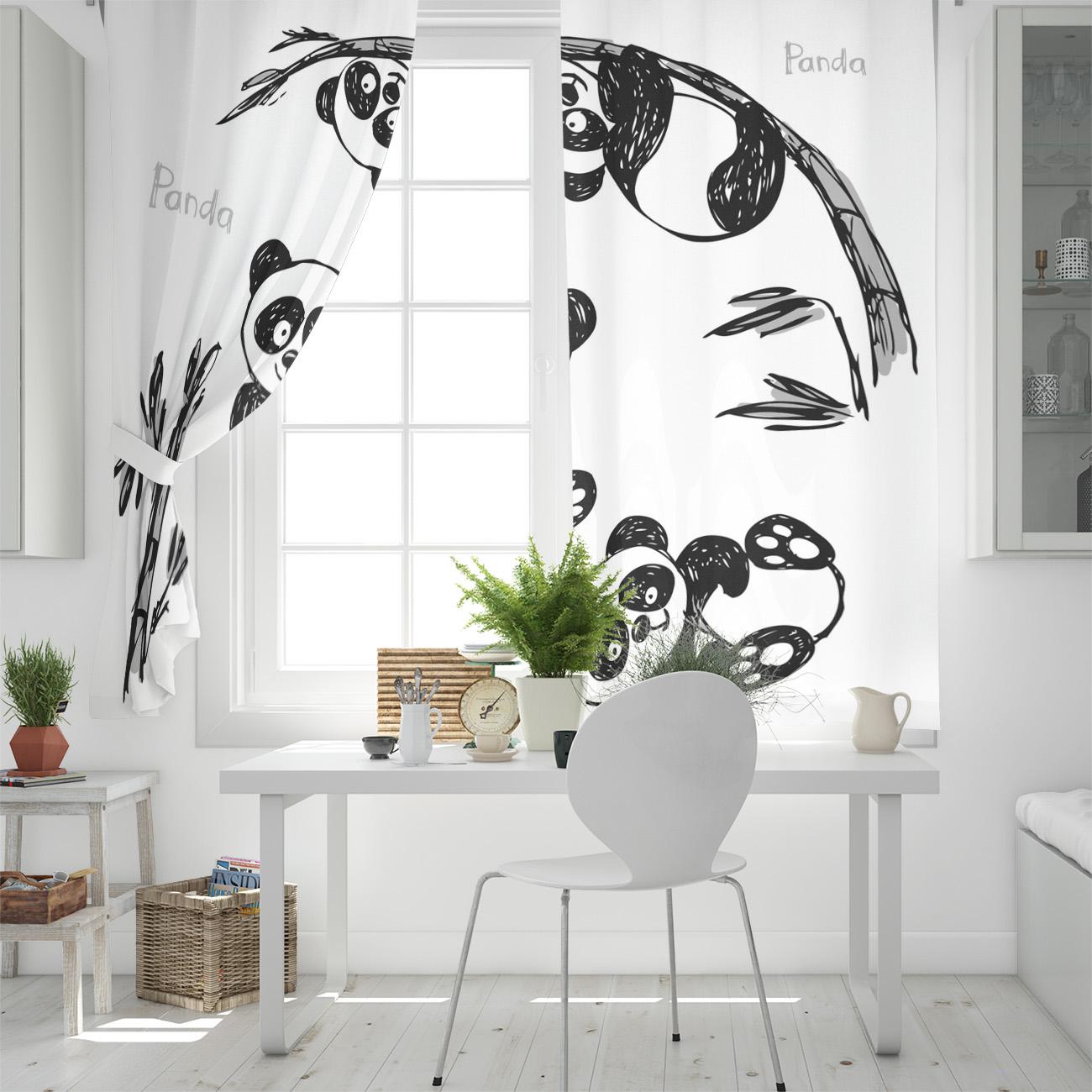 Китайская панда и бамбуковые оконные шторы — фото 4