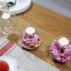 6/12Pcs Transparent round Bubble Hollow Glass Candlestick Wedding Dinner Table Decoration Glass Candle Holder for Party Wedding