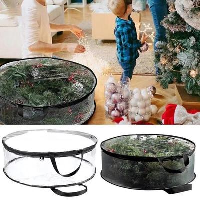 Faltbare Weihnachtsbaumtasche, Weihnachtskranz-Aufbewahrungstasche, Kranztasche zur Aufbewahrung von Weihnachtsgirlanden, staubdichte Abdeckung, Aufbewahrungstaschen für Zuhause