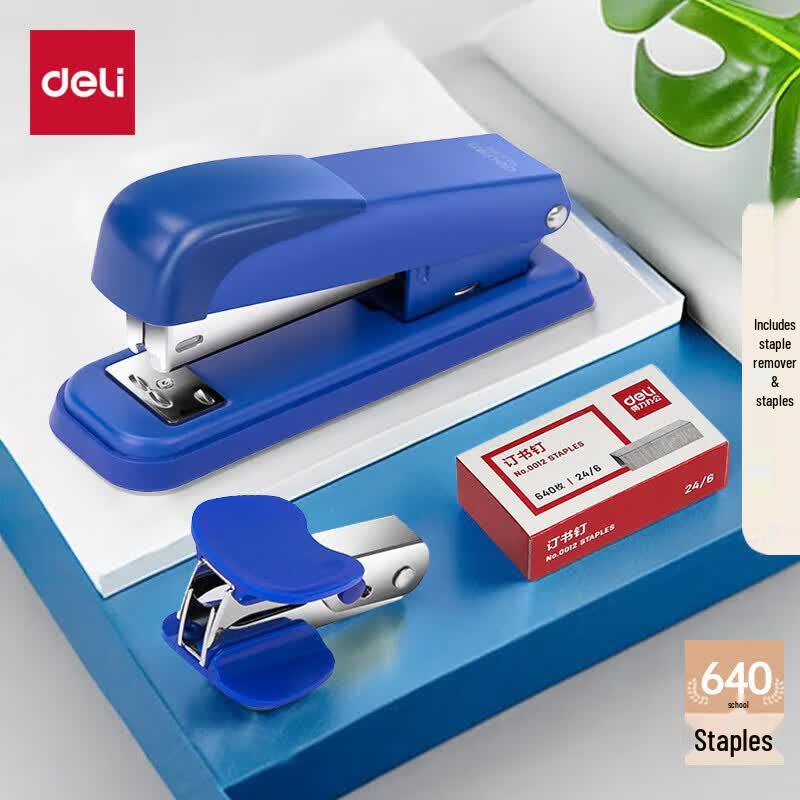 Deli Office Stapler Set