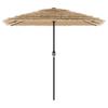 Vidaxl Parasol Ogrodowy Z Led, Stalowy Słupek, Brązowy, 248X248X248 Cm