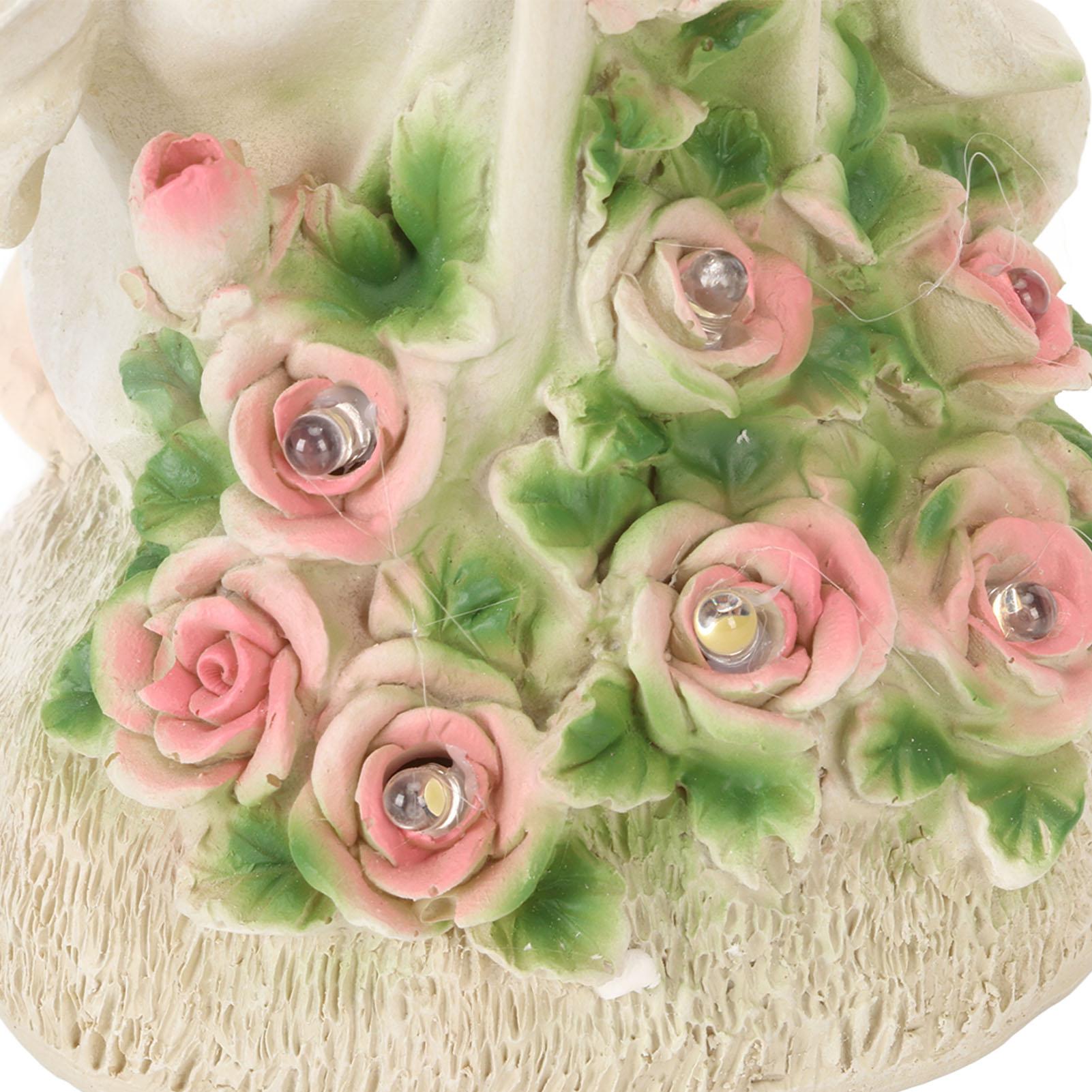 

Солнечная статуя ангела из смолы, уличная скульптура, украшение с ночником для сада, двора, газона