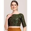 Indian Pakistani Designer Choli Women's Party Wear Ready Made Jacquard Blouse