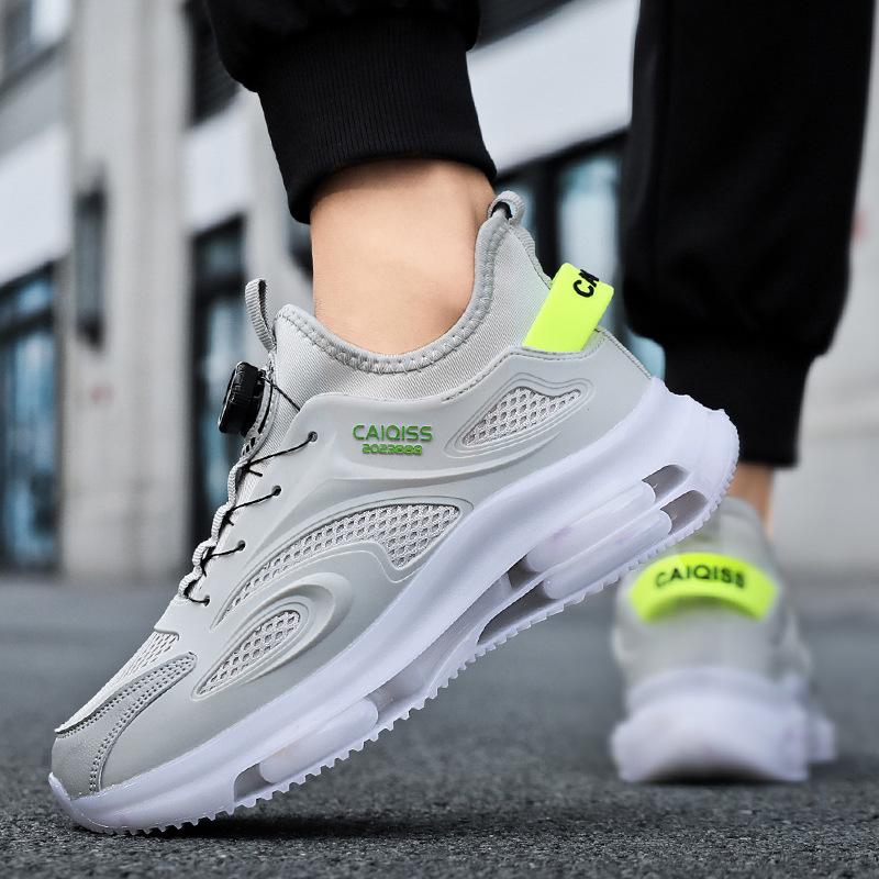 Darth Vader Men's Shoes Summer Air Cushion Shock Absorption Youth Running Mesh Sneakers Rotating Button Heightening Dad Shoes