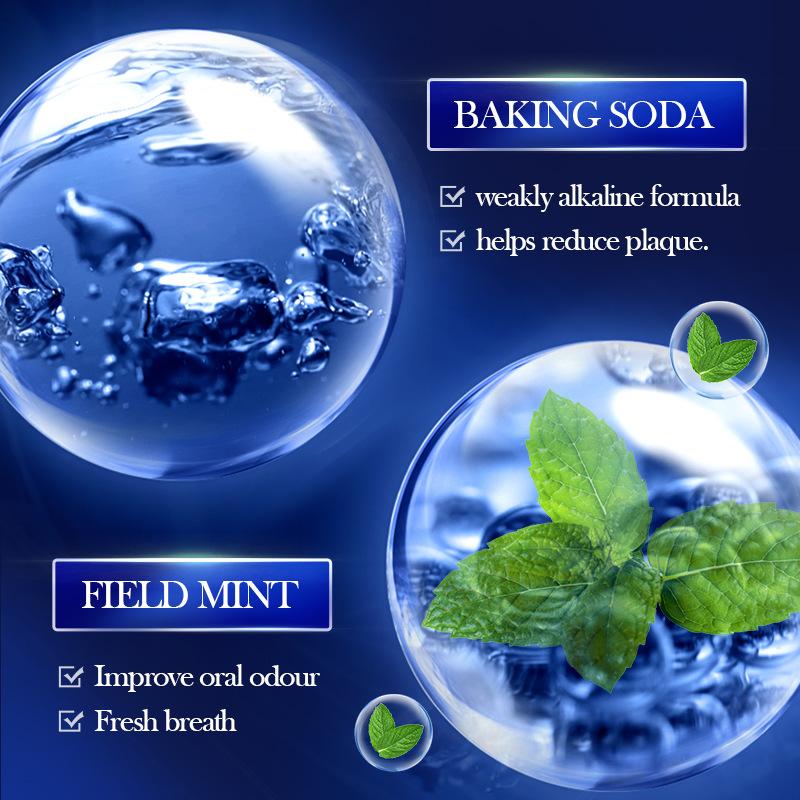 Baking Soda Probiotic Whitening Toothpaste To Remove Yellow Teeth Stains and White Teeth Removal Clean Teeth Fresh Mouth 300g