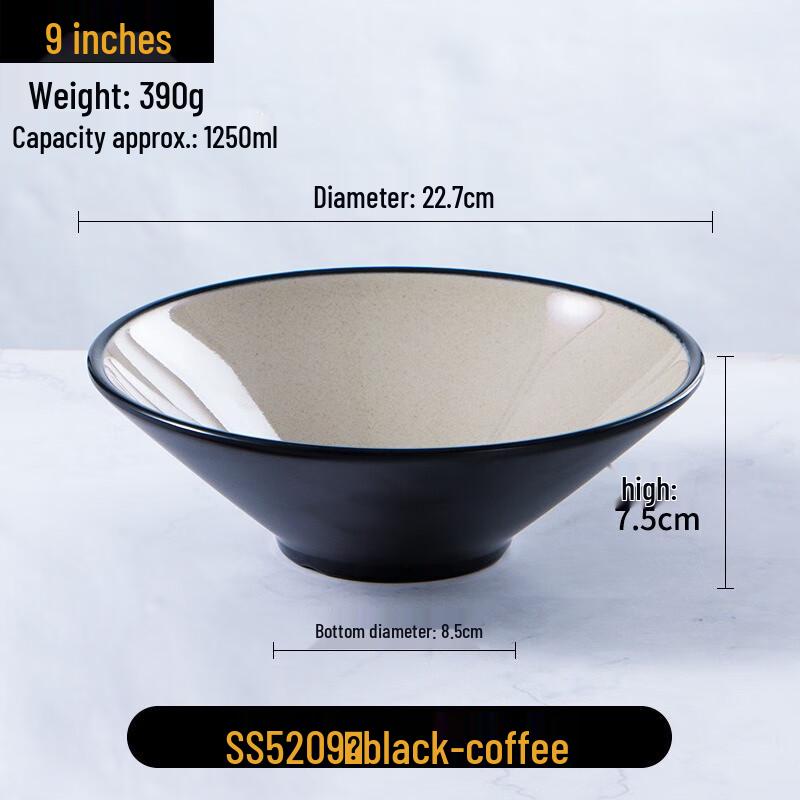 JINMEILI Melamine Conical Ramen Bowl