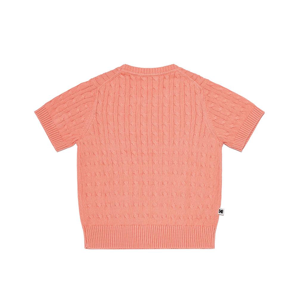 KODAK Cable Short Sleeve Knit Women'S Pink