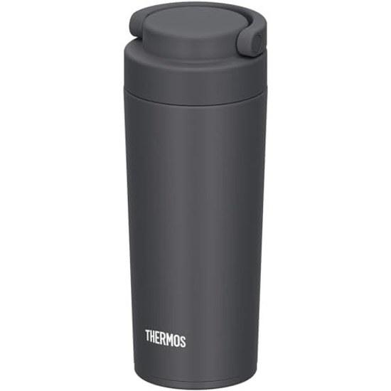Thermos Bottle Vacuum Insulated Carry Tumbler Handle 420ml Smoke Black JOV-421 SMB