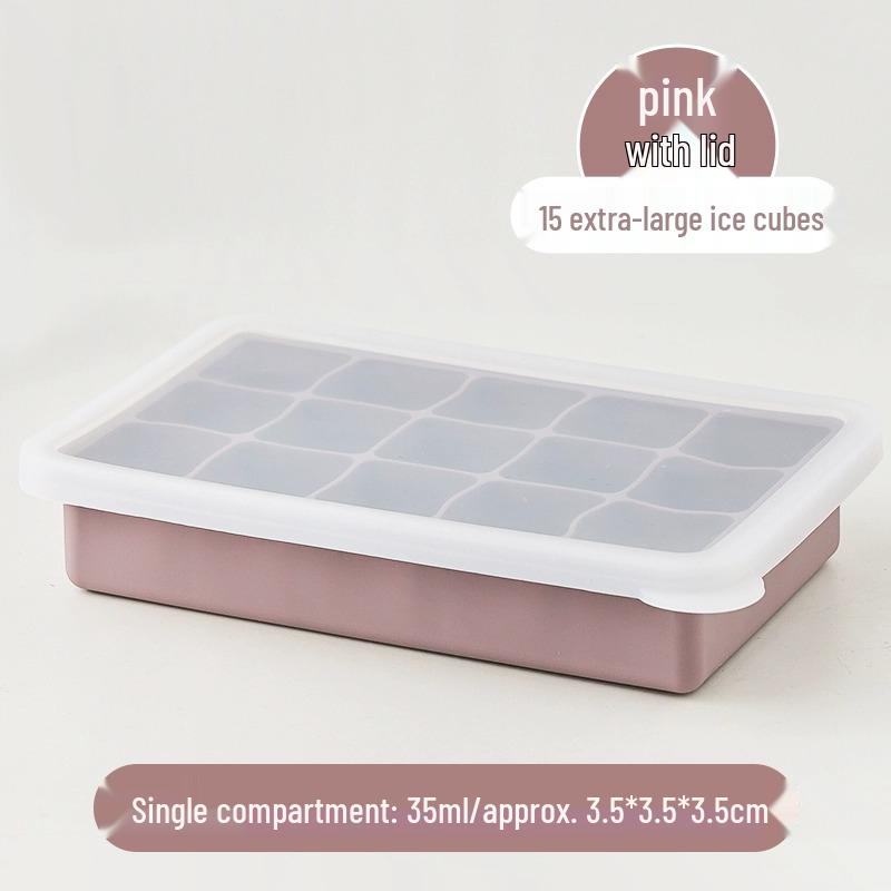 

Форма для льда: Форма на 15 кубиков с крышкой, Легкое извлечение, Пищевой силикон, Идеально подходит для детского питания и многого другого OEM/ODM Support