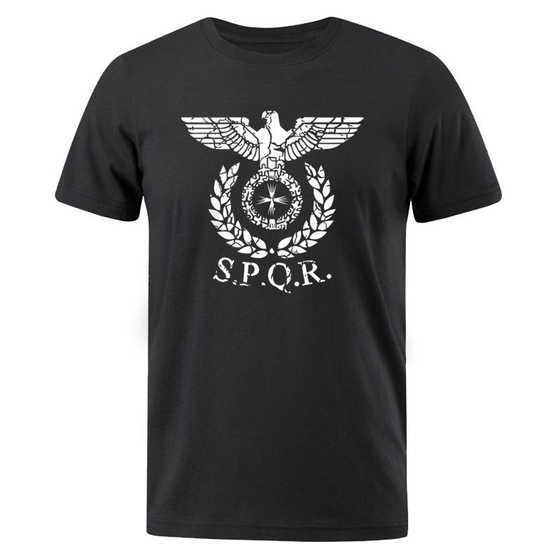 Men TShirt SPQR Roman Gladiator Imperial Golden Eagle 2024 Summer T Shirt Mens Casual Short ONeck TShirts Harajuku Tops Tees