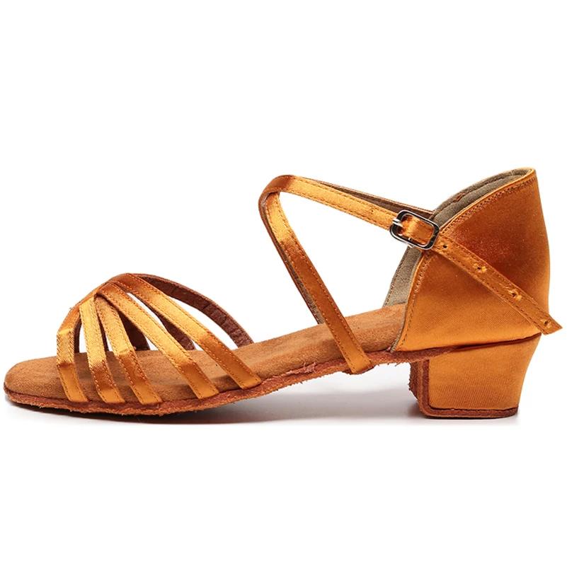 New Latin Dance Shoes EU 24-41 Children Girls Women's Tango Low Heels Dance Ladies Jazz Dance Shoes