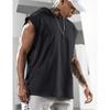Summer Men's Fitness Pullover Sports Casual Sleeveless Hooded Vest Loose Solid Color Vest
