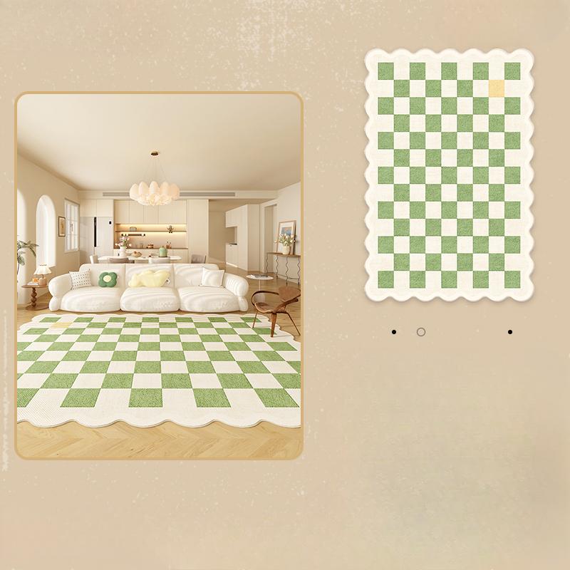 Irregular Shapes Carpets for Living Room Thick Anti-slip Lounge Mat Fluffy Soft Study Rug Cream Style Bedroom Decor Plush Carpet