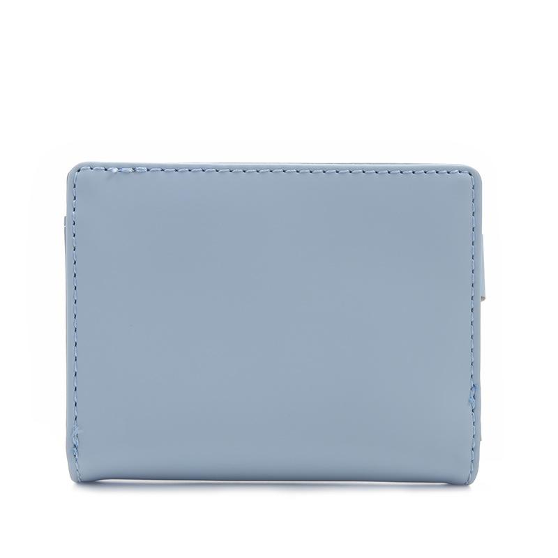 Women's Short Wallet with Simple Buckle and Multiple Card Slots Foldable Women's Coin Purse
