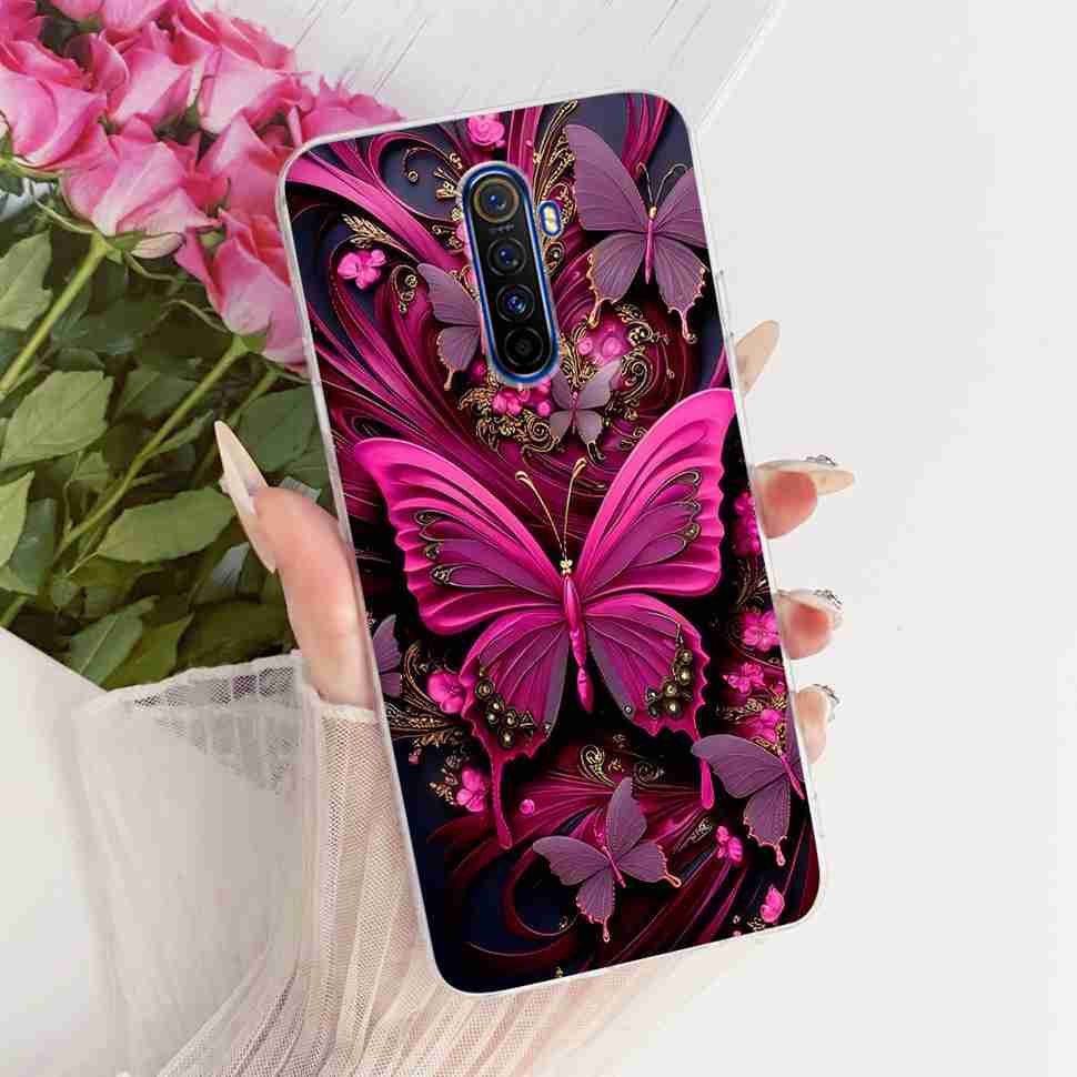 For Realme X 2 X2 Pro RMX1931 Case Cartoon Cat Simple Silicone Cover For Oppo Realmex2 Pro Phone Case Shockproof Bumper