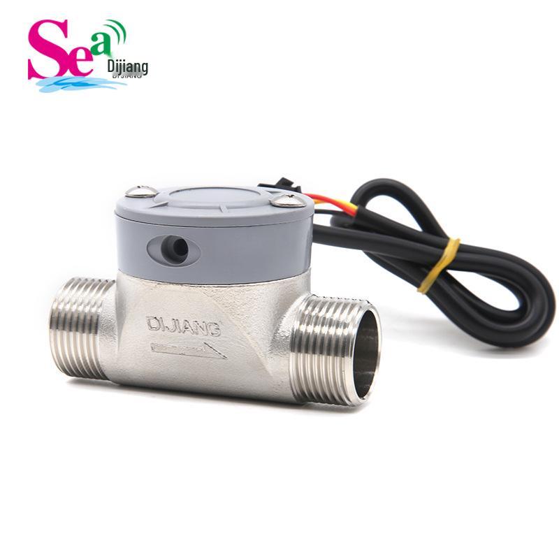 DN15 Water Flow Meter: 1-Inch Stainless Steel Sensor for Large Diameter Sewage Pipelines with Digital Display & 5-Year Warranty