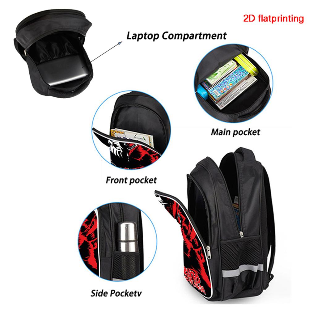 NARUTO Anime Kids Student Backpack 16 Inch Lightweight Durable School Bag Dual Zipper Pockets Casual Daypack For Boys Girls 5-10