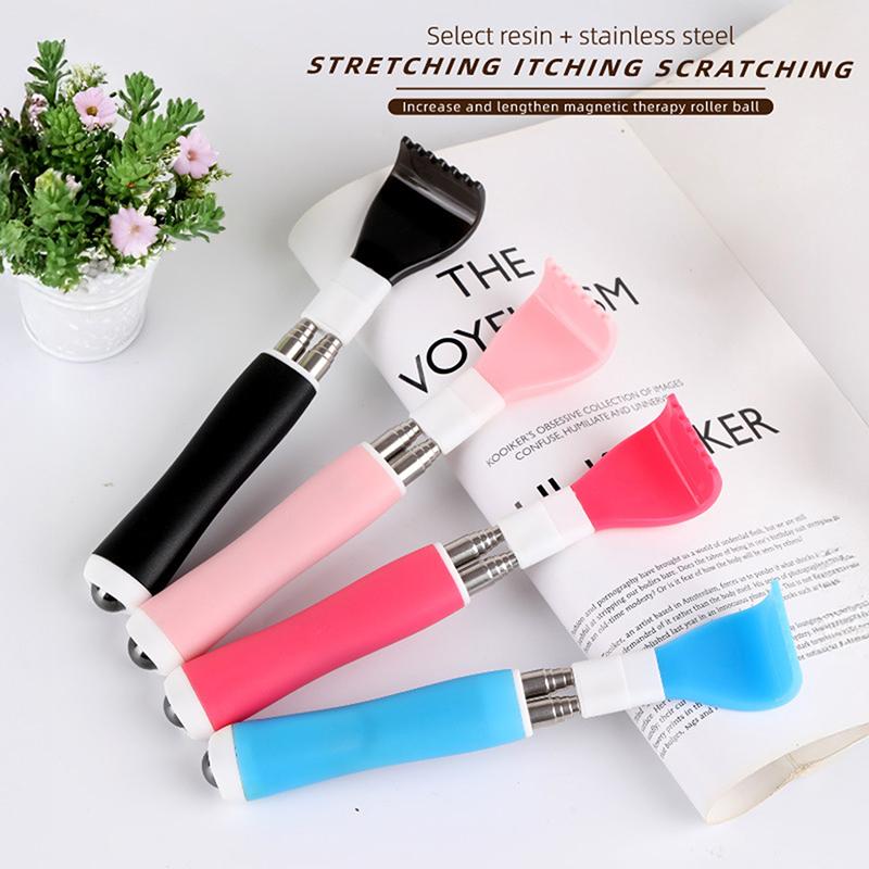 Stainless Steel Retractable Scratcher Portable Telescopic Back Scratcher Itch Massage Tool Adjustable Double Pole Scratcher Gift