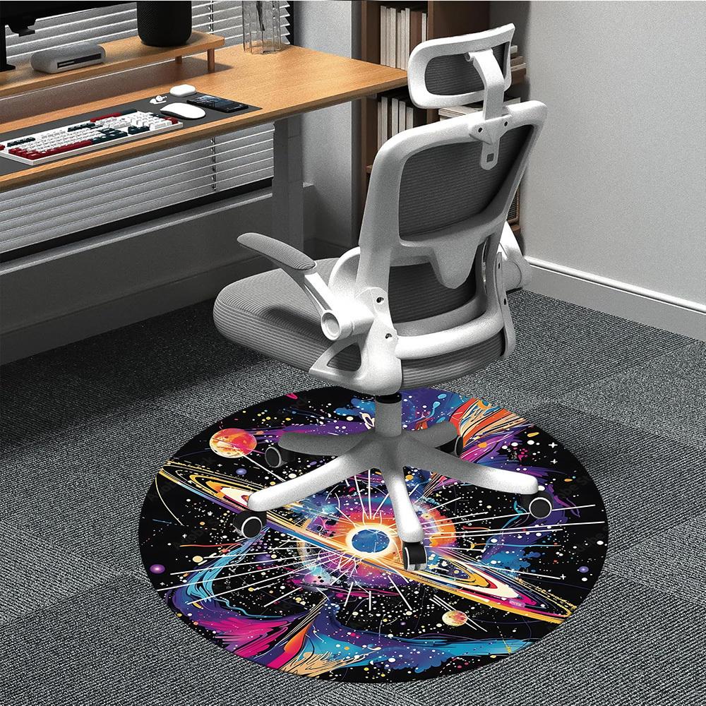 

1pc Cosmic Artwork Chair Carpet for Office, Soft Flannel Throw Mat, Perfect for Office,Holiday Party Decoration Choice yy251113078 80cm by 80cm