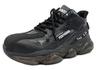 GD Japan's new brand, Performer, PF-110, Men's Black Safety Sneakers with Steel Toe Cap, Stylish Cushioned Work Shoes, Size 27.0cm, 3E