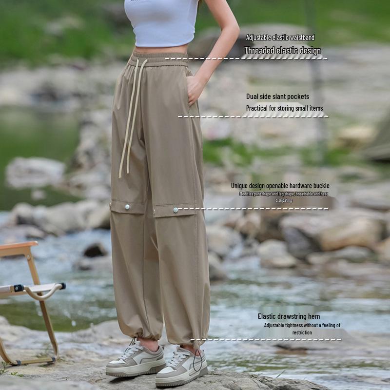 Women's Summer Windproof & Waterproof Hiking Pants - Ice Silk Casual Trekking & Camping Sportswear