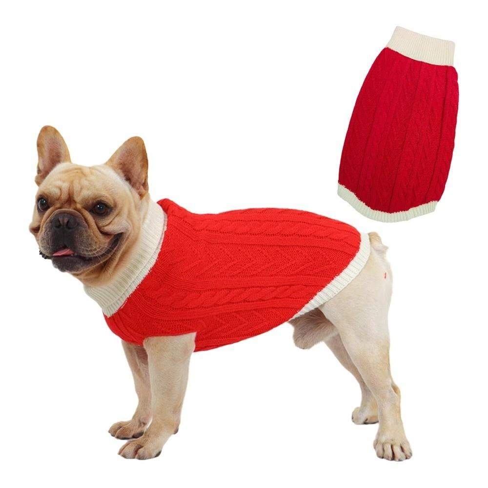 Warm Dog Pullover Jumper Soft Puppy Jacket Pet Clothes Turtleneck Dog Sweaters  Small Dogs