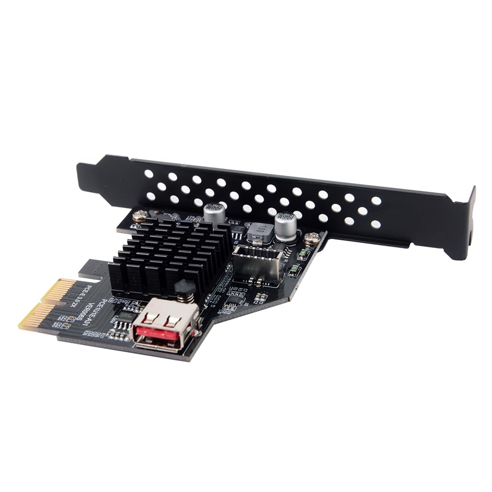 NFHK USB 3.1 Front Panel Socket USB 2.0 - PCI-E Express Card Adapter for Motherboards