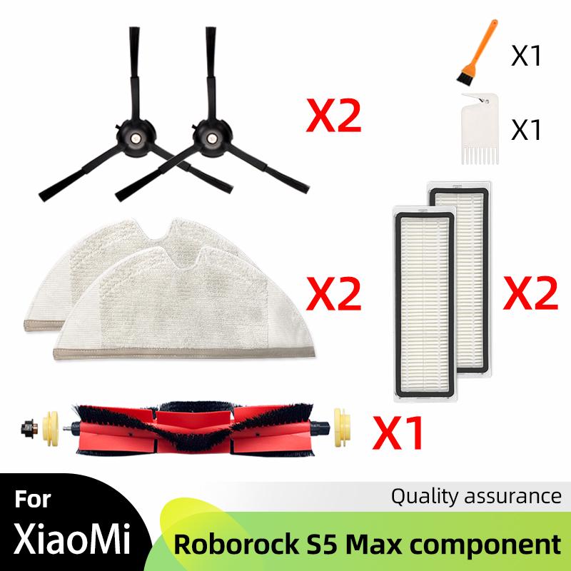 For Xiaomi 1S Roborock S5 S5 Max S6 S6 MaxV S6 Pure E4 E5 Vacuum Cleaner Accessories Main Side Brush Cover HEPA Filter Mop Parts