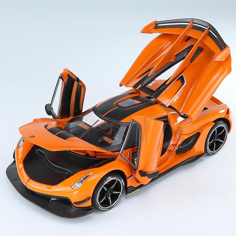 1/24 Koenigsegg Jesko Supercar Κράμα Die Cast Μοντέλο Παιχνιδιού Αυτοκινήτου Ήχος και Φως Pull Back Παιδικό Παιχνίδι Συλλεκτικά Δώρο Γενεθλίων