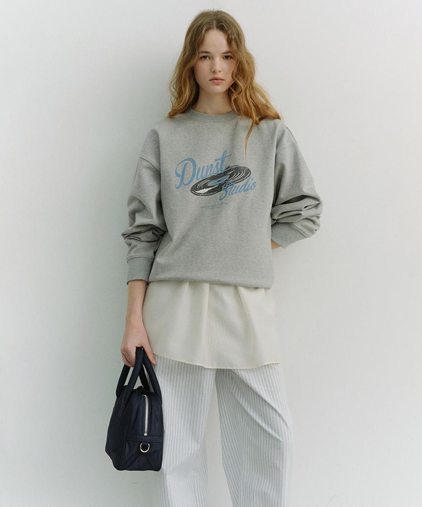 Deonseuteu Unisex Vinyl Sweatshirt_Udts6A115_Melange Gray