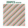 100Pcs Christmas Theme Paper Liners Sandwich Wrapping Paper 8Style Wax Paper Sheets For BBQ Picnic Festival Party Fast Food Tool