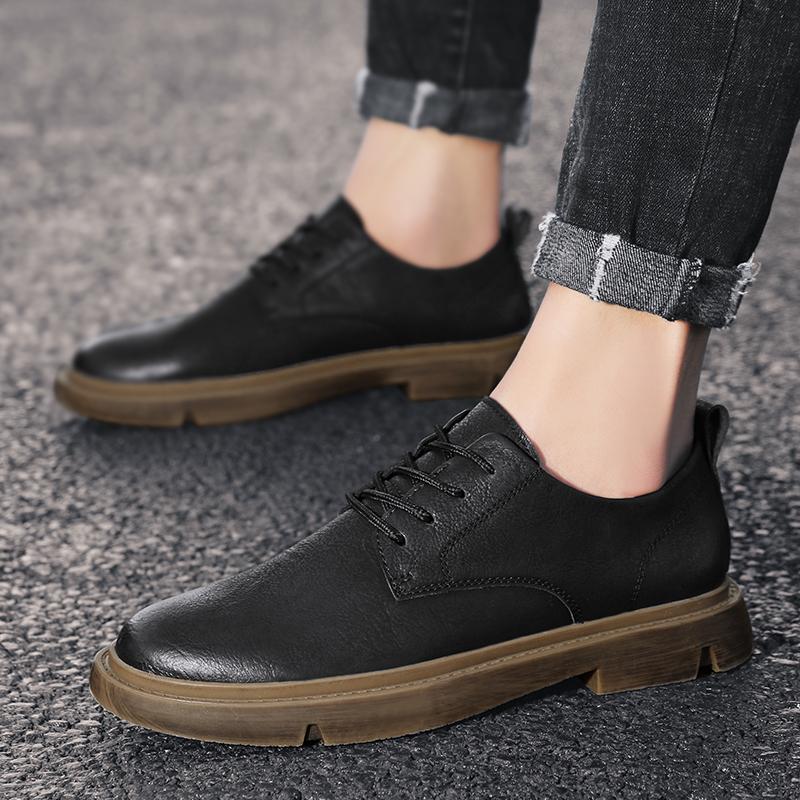 Fashion Four Seasons Men's Leather Shoes Classic Minimalist Gentleman Style Daily Business Office New Outdoor Shoes Adult Versatile