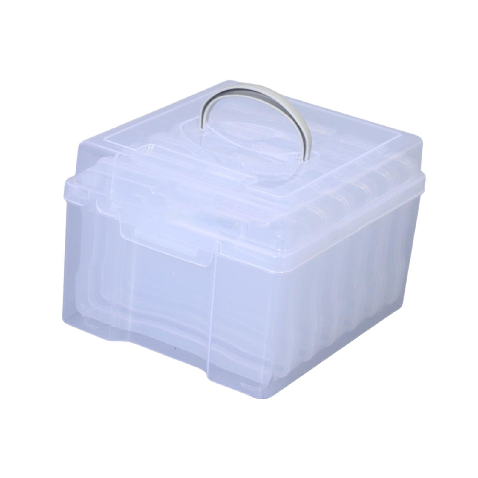 Photo Storage Box Card Storage Case with Handle Craft Storage Box for Greeting Cards